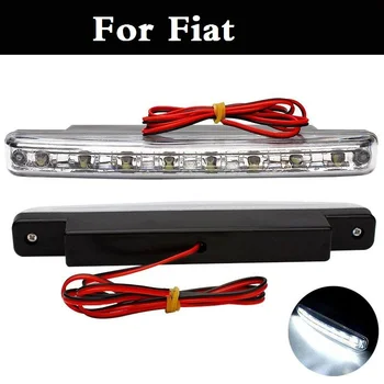 

New 2017 2X 8 LED DC 12V Auto Daytime Running Light Head DRL Car Styling For Fiat 500 500X 600 Albea Barchetta Bravo Croma Linea