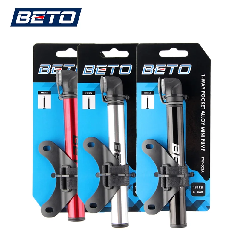 Alloy Barrel Beto Bike//Cycling Pump Dual Head 120PSI 2 Way Pumping