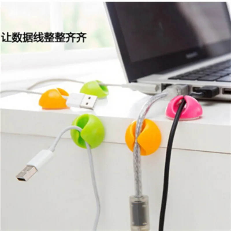 Зажим для кабеля 6 шт./лот случайный цвет|tidy wiring|cord holdercable clip desk |