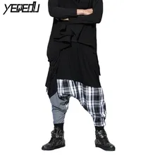 1803 летние тонкие лоскутные черные хип-хоп шаровары мужские штаны для бега высокого качества Модные свободные брюки со стрелкой большого размера