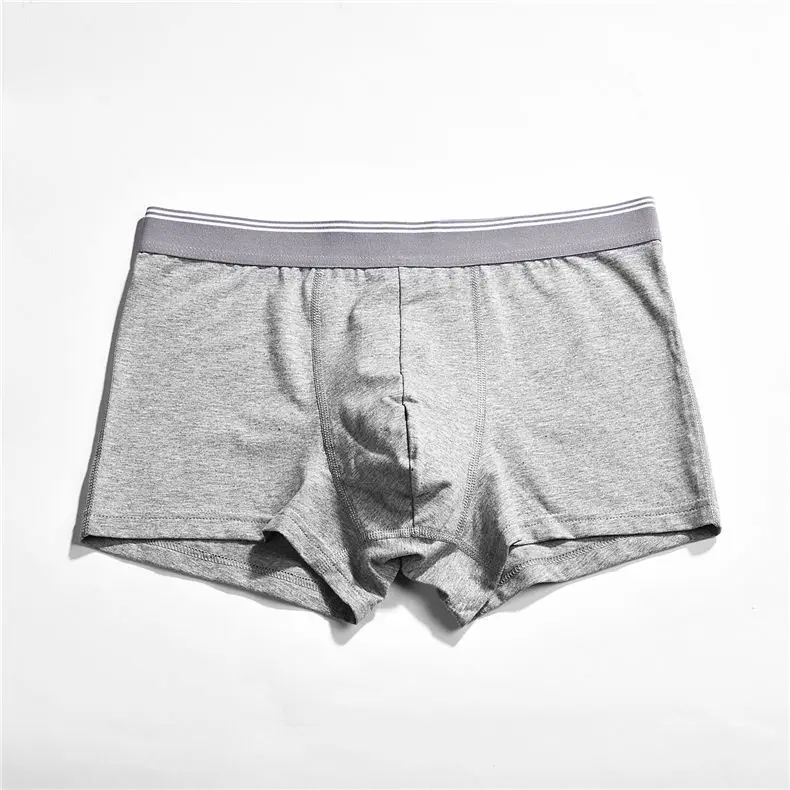 Brand MuLS 3Pcs Lot 6Color Combed Cotton Men Boxers Shorts Breathable Male Underwear Boy Bodysuit Men Under Pant Puls Size S-3XL14