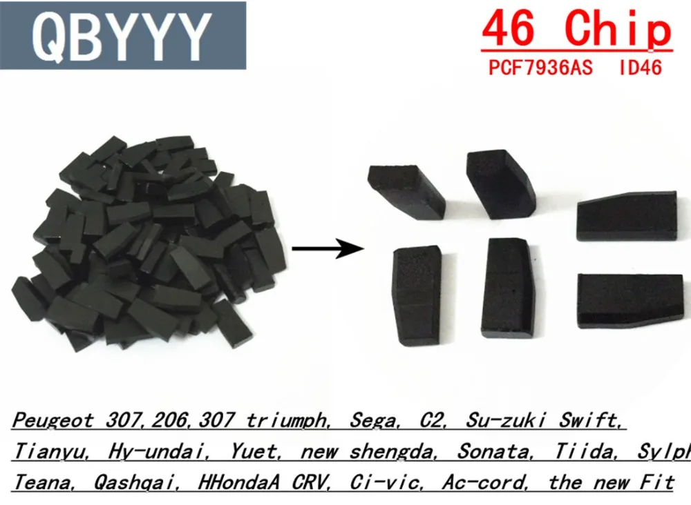 

20pcs/lot Car key transponder Blank PCF7936AS PCF7936 id46 tango transponder chip for Honda for nissan for citroen peugeotcar