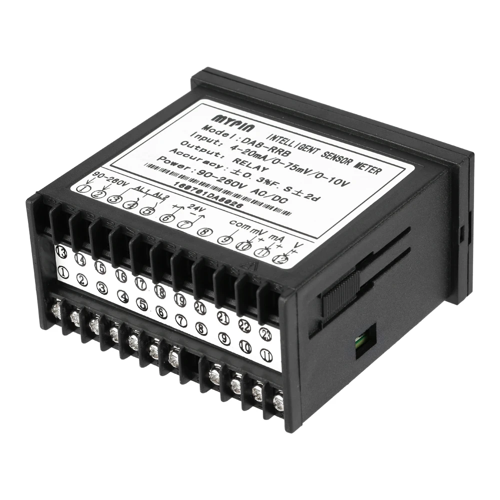 Многофункциональный интеллектуальный цифровой универсальный датчик Светодиодный Индикатор прибора 0-75мв/4-20мА/0-10 в 2 релейный сигнал тревоги