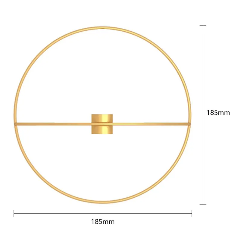 Креативная металлическая Геометрическая круглая Подсвечник домашний Настенный декор Европейский 3D подсвечник - Цвет: 3