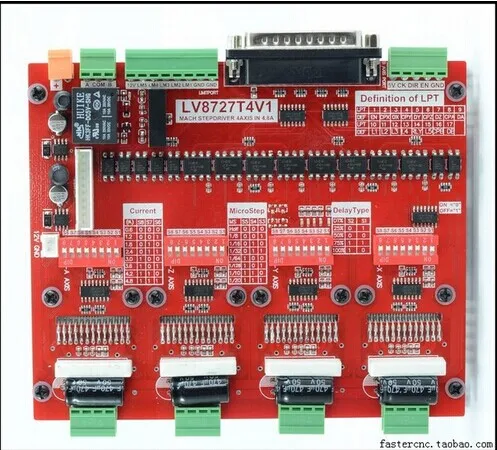 

LV8727 CNC Four Axis 4 Axis Stepper Motor Driver Controller Board for MACH3 KCAM4