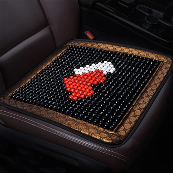 

Car Seat Covers Natural Maple Wood Bead Car Seat Cushion Massage summer Cool Seat Mat For Volkswagen PASSAT TIGUAN Polo SANTANA