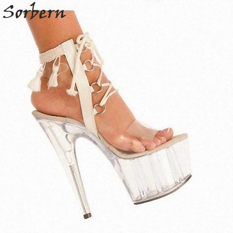high heel sandals with laces