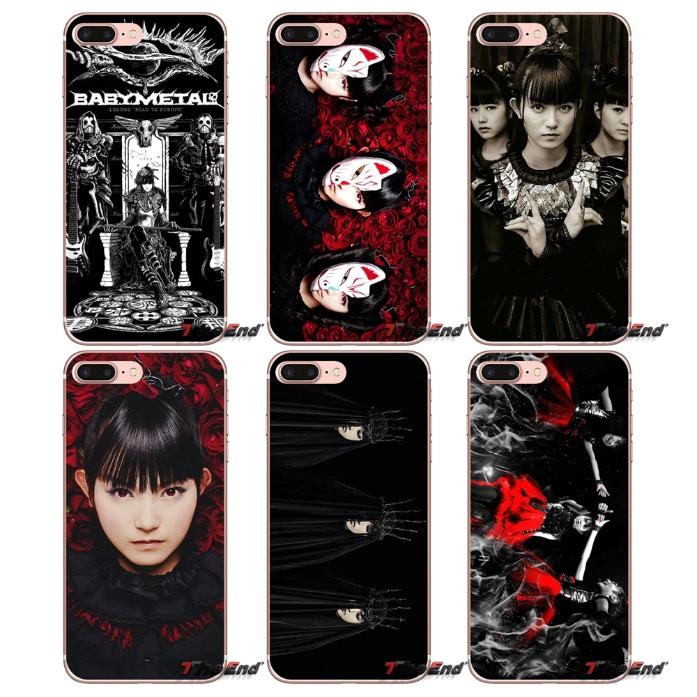 Для iPhone X 4 4S 5 5S 5C SE 6 6S 7 8 Plus Samsung Galaxy J1 J3 J5 J7 A3 A5 2016 2017 Babymetal JP girl idol металлический