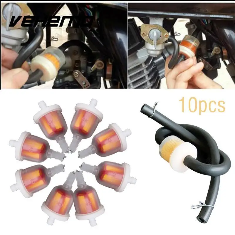 

10pcs Car Dirt Pocket Bike Oil Filter Petrol Magnet Gas Gasoline Liquid Fuel Filter For Scooter Motorcycle Motorbike Motor