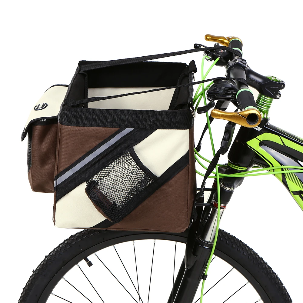 Perfect Hard-wearing Bicycle Bag Cycling Bike Bicycle Handlebar Basket Bike Front Bag Box Pet Dog Cat Carrier Black / Blue / Coffee 11