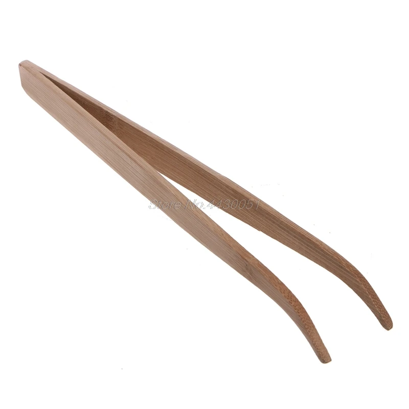 

Angled Reptile Feeding Tongs Tweezers 28cm Bamboo Eco-Friendly Feeding Tool New