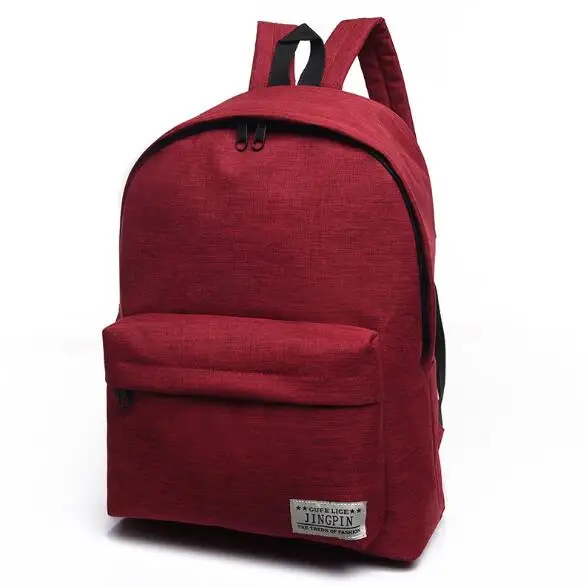 Бренд DIDA BEAR, холщовые рюкзаки для мужчин и женщин, большие школьные сумки для подростков мальчиков и девочек, рюкзак для путешествий, рюкзак для ноутбука Mochila, серый - Цвет: Красный