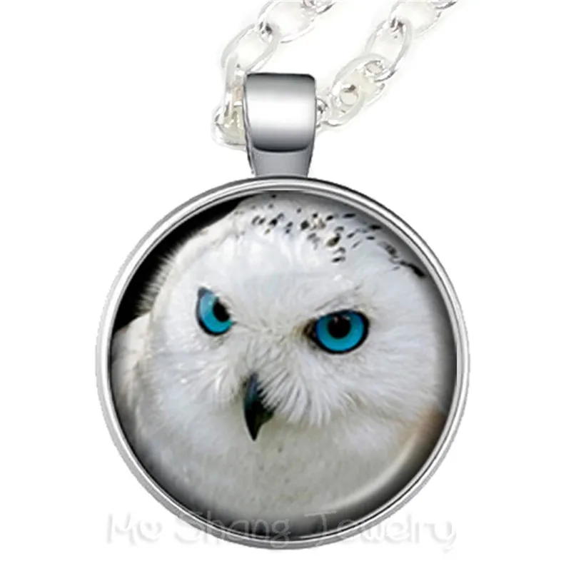 Owl Glass Carbochon Anime Necklace Women Trinket Tree Pendant Flower Sweater chain Female Jewelry Souvenir | Украшения и