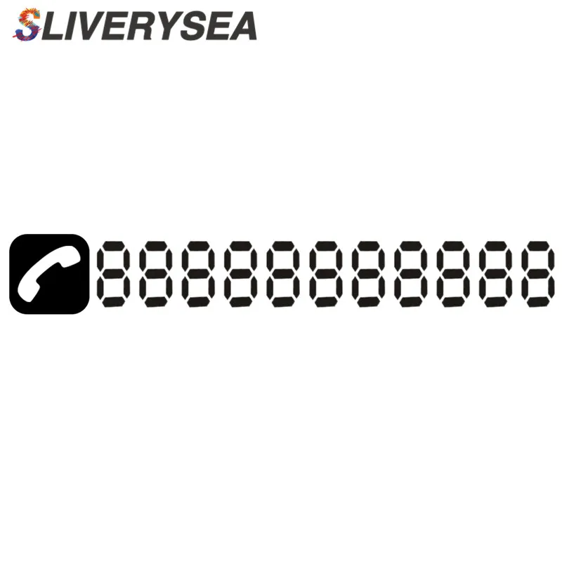 

Car Goods Vinyl DIY Reflective Materials Temporary Parking Car Cellphone Number License Plates Stickers Auto Car accessories