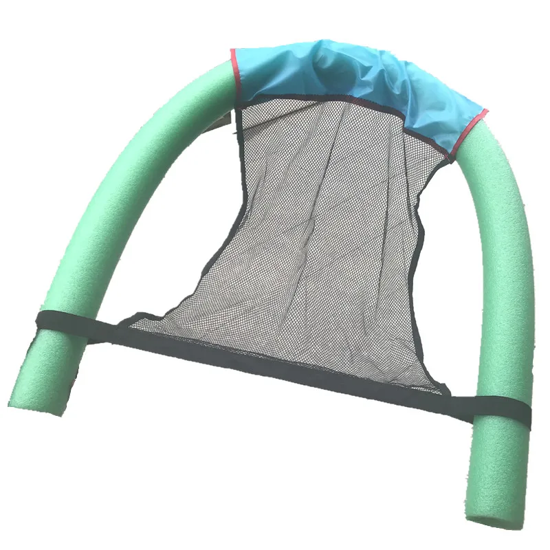 Swimming Floating Chair Pool Kids Adult Bed Seat Water Flodable Ring Float Lightweight Beach Ring Noodle Net Pool Accessories