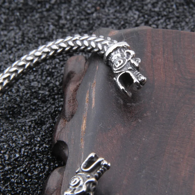 Нержавеющая сталь Викинги браслеты с волками для женщин мужские аксессуары Викинги мужские часы наручные браслеты волки
