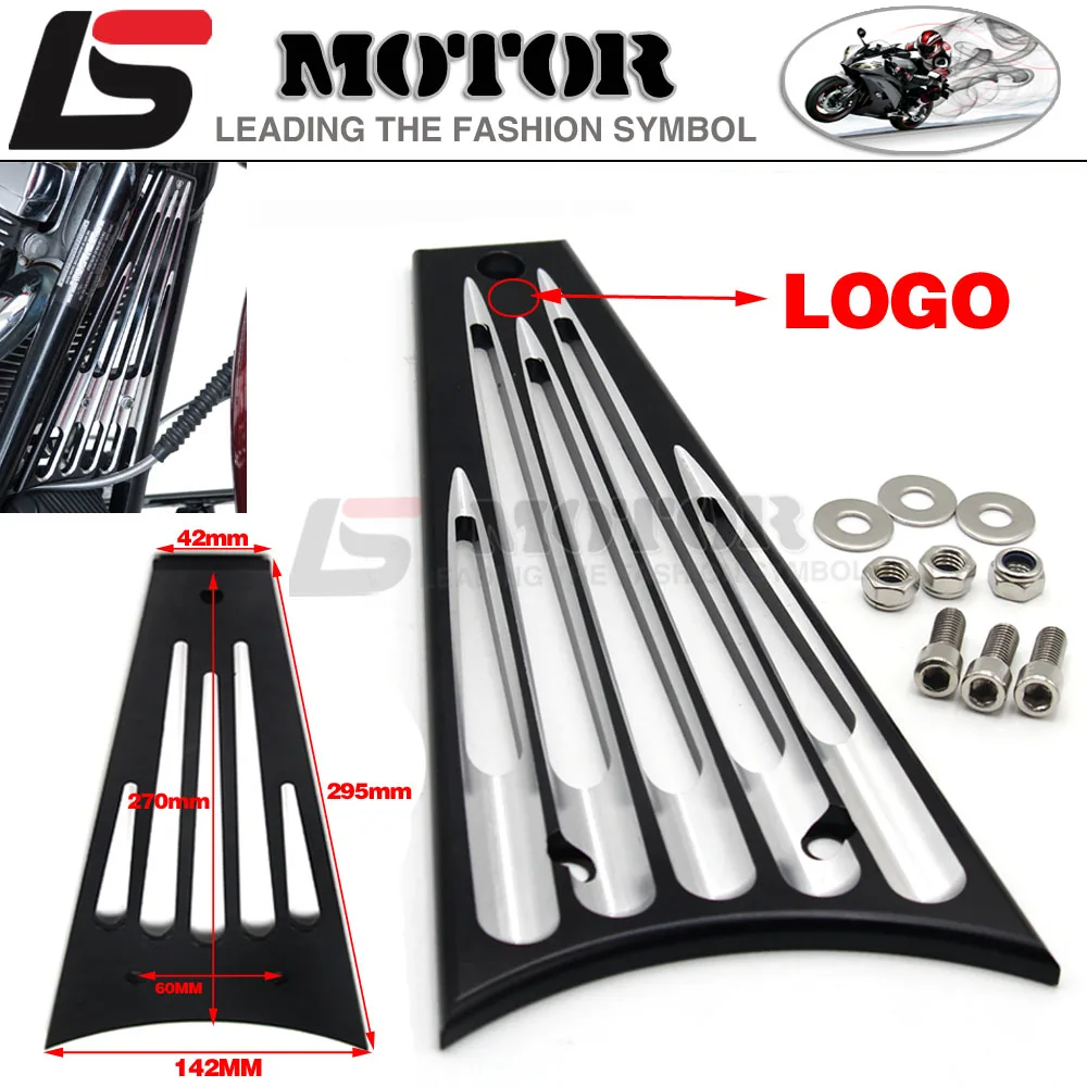 

With LOGO  Billet CNC Deep Cut Frame Grill For Touring Electra Glide Street Glide Road King FLHTC FLTR FLHX FLHTK 2009-2013