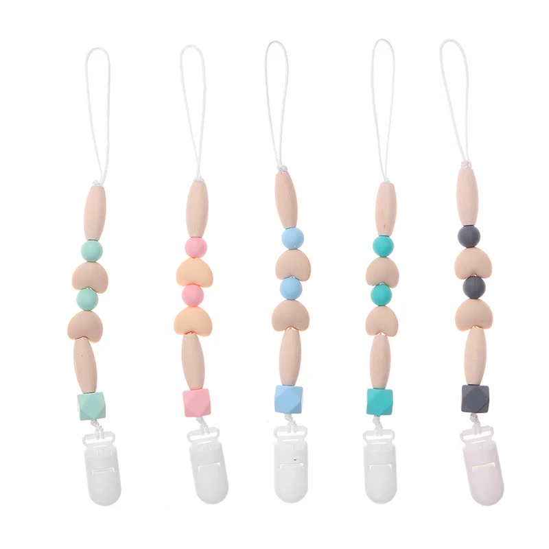 

1pc Silicone Pacifier Clips Non-toxic Soother Clips Baby Pacifier Holder Teething Toy Dummy Clip