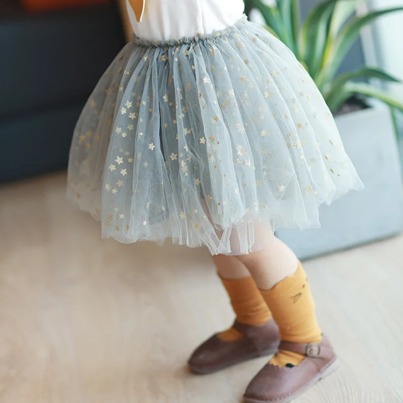 Модная одежда для детей, Детская мода юбки-пачки для девочек блестками звезды сетки принцесса Юбка для девочек балетки Танцы вечерние юбка одежда для девочек BC473