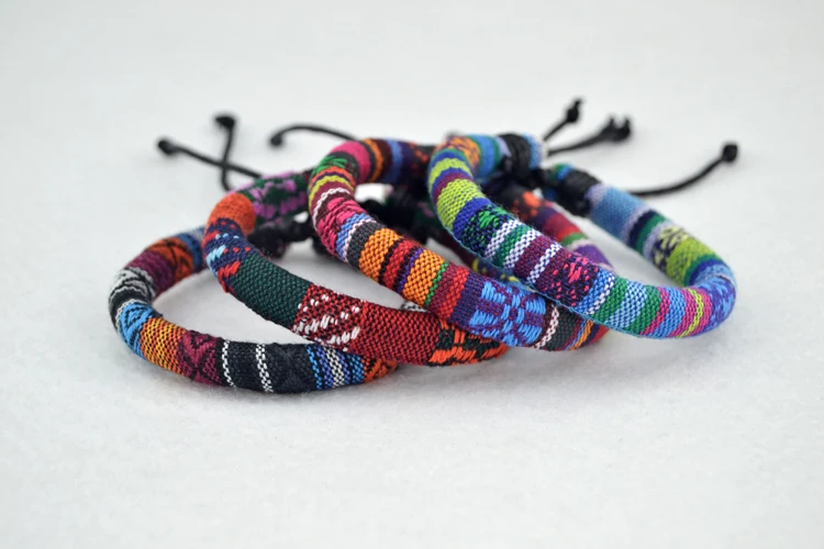 DIY Boho веревочные браслеты богемные Цветочные Прямая поставка модный