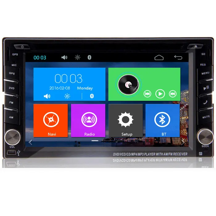

Capacitive Screen 6.2 inch 2 din Car DVD Player With GPS Navigation System Radio In Dash Bluetooth Stereo Video multimedia Unit