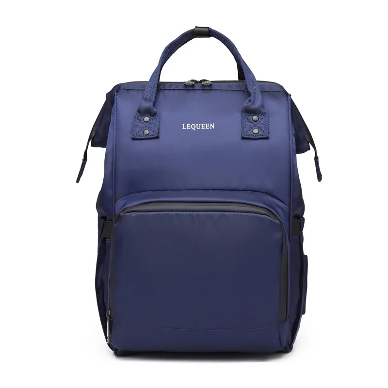 Lequeen большой емкости Сумки для подгузников Многофункциональный водонепроницаемый подгузник сумка для мамочек для ухода за ребенком детская сумка для путешествий на открытом воздухе Рюкзак для мамы - Color: Blue