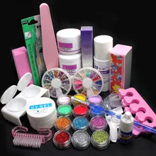 Nail Art Kit ~ Acrylic Powder Liquid False French Nail Tips UV Gel Glue Glitter Nail Art Kit ~ Acrylic Powder Liquid False French Nail Tips UV Gel Glue Glitter