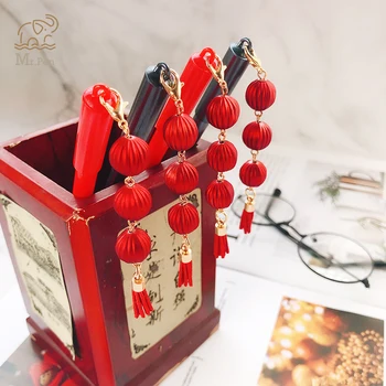 

Creative Chinese Style Red Lantern Pendent Gel Pen Black 0.5mm Pen School Supplies Teather Gifts Kawaii Stationery Cute Pens