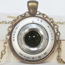 2017 nueva moda Vintage collar con objetivo de cámara ronda colgantes de fotos fotógrafo cúpula de vidrio para joyería cabujón colgante collares