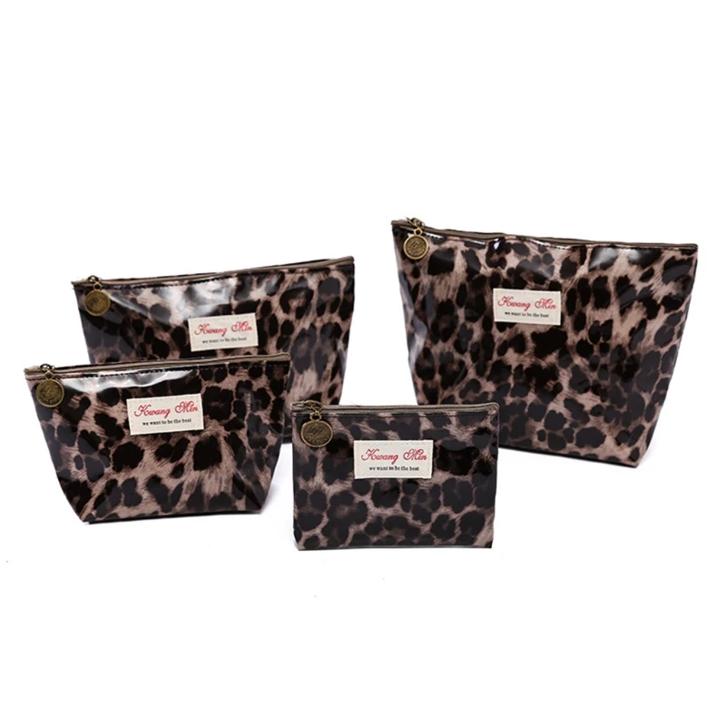 New Women Multifunction Travel Cosmetic Bag Makeup Toiletry Leopard Pouch Coin Casein Cosmetic
