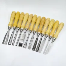 12 шт деревянные ручки CR-V стальные лезвия резной набор стамесок