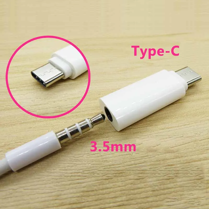

2pcs Type C To 3.5mm Earphone Adapter USB 3.1 Type C USB-C Male To 3.5 AUX Audio Female Jack For Xiaomi 6 Mi6 Letv 2 Pro 2 Max2