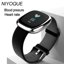 Niyoque P2 Bluetooth Smart Браслет Приборы для измерения артериального давления Мониторы SmartBand Водонепроницаемый шагомер Фитнес трекер умный Браслет