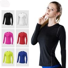 Женская Спортивная тренировка Бег Йога компрессионная эластичная быстросохнущая футболка или жилет для женщин майка для бодибилдинга и фитнеса