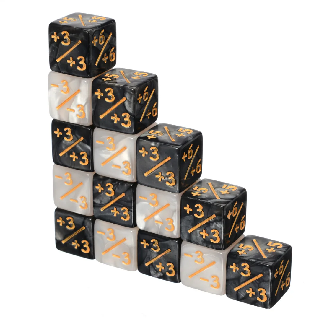 New Arrival 10Pcs/set 16mm 6 Sided +1/-1 Kids Counting Dice Interesting Gaming Party Bar Dices