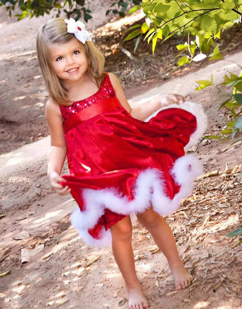 Internet Baby Girls Kids Christmas Party Red Paillette Tutu Dresses Xmas Gift For 1 6 Years Old Dresses