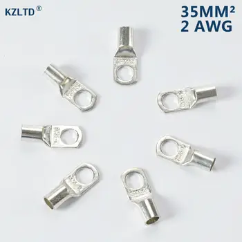 

Lot of 20 Tinned Copper Passing Through Terminals Square 35MM 2 AWG M8 Stud Compression lugs SC35-8