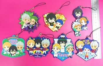 

7pcs/lot KING OF PRISM Original Japanese anime figure Big Size rubber Silicone mobile phone charms/key chain/strap G896