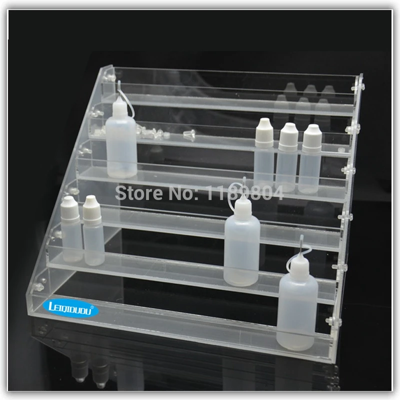 

Leiqidudu 1pcs Transparent electronic cigarette acrylic display holder rack showing stand e cig display shelf liquid bottle