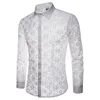 Luxury Floral Embroidery Lace Shirt Men 2022 Brand New Transparent Sexy Dress Shirts Mens See Trough Club Party Black Shirt Male ► Photo 3/6