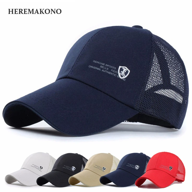 

HEREMAKONO Brand Golf Baseball Cap men's accessories 2017 Summer leisure women hip hop Caps snapback Mesh hats Dad casquette