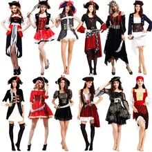 Capitano pirati dei caraibi Martinetti Sparrow Pirata fantasia Per Adulti Vestito Operato Da Cosplay di Carnevale di Halloween del Costume di Cosplay Degli Uomini Delle Donne
