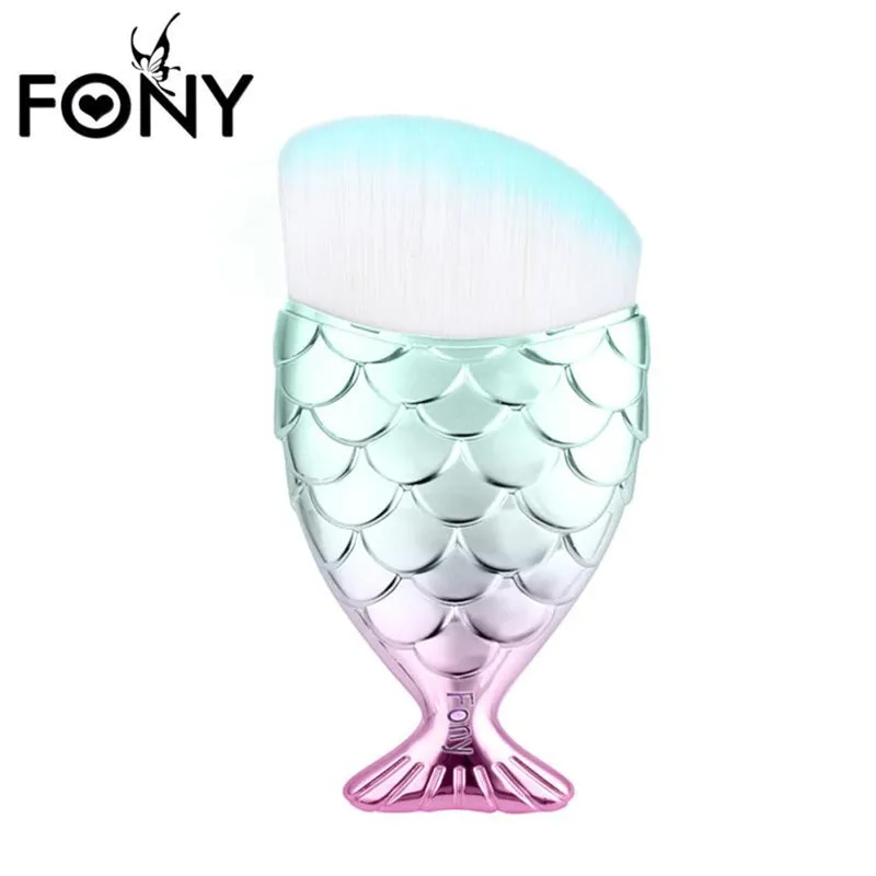

Fish Scale Makeup Brush Fishtail Bottom Brush Powder Blush Makeup Cosmetic Brushes Tool Fish Tail Make up Brushes pincel sereia
