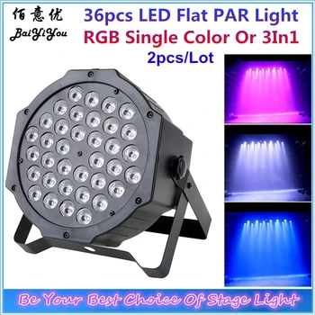 

Mini 36pcs 1W RGB LED Flat Par Light DMX 36x3w RGB 3In1 LED Slim PAR Stage Lighting For Disco DJ Club Wedding Show DMX PAR