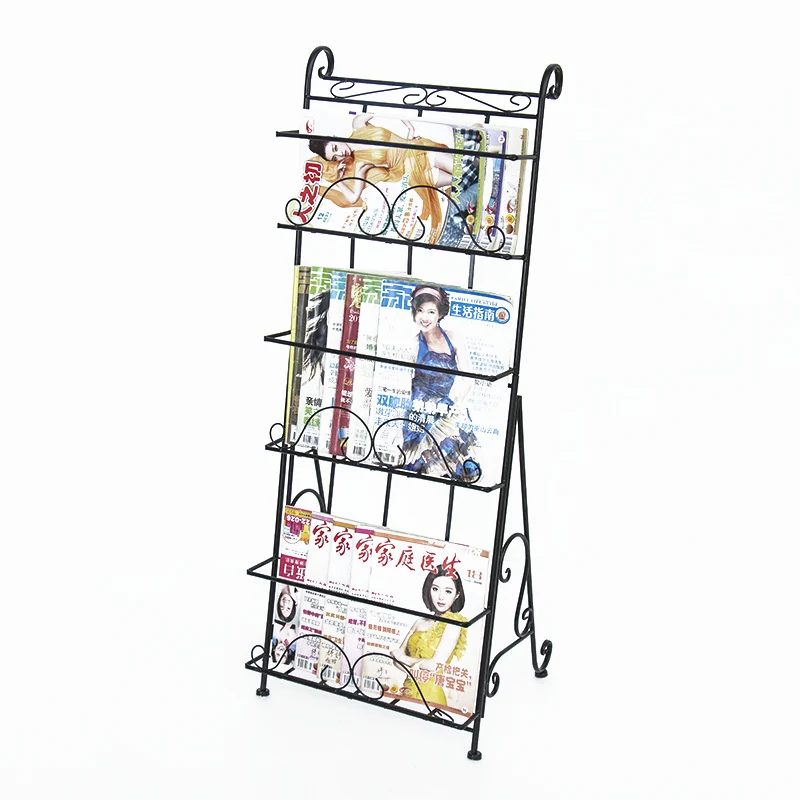 المعادن مجلة رف الكتب الطابق رف فولاذي ستيريو الإبداعية نافذة عرض ترويجية الجرف