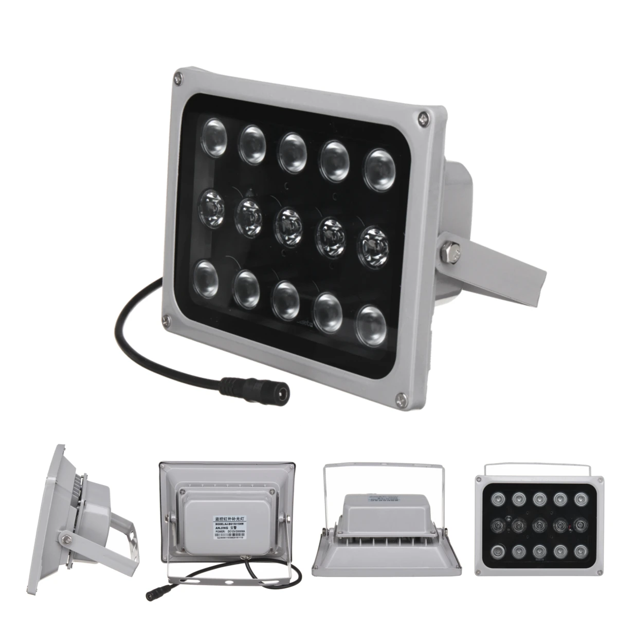En Ligne 12 v Infrarouge Lumière Lampe 15 LED Nuit Vision Métal Étanche Remplir Lumière Pour La Sécurité CCTV Accessoires