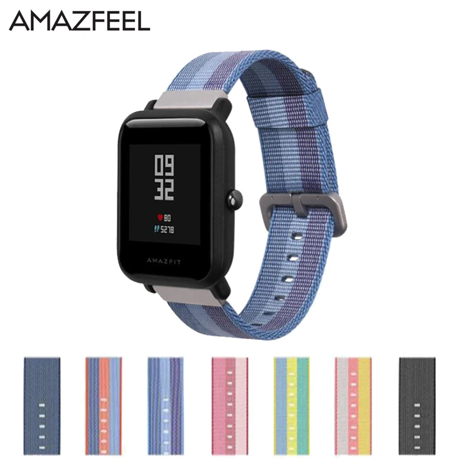 

Nylon Amazfit Youth bip bit Watch band For Xiaomi Huami Amazfit Samsung S2 Watch Strap Metal Colorful Bracelet 20MM wristband