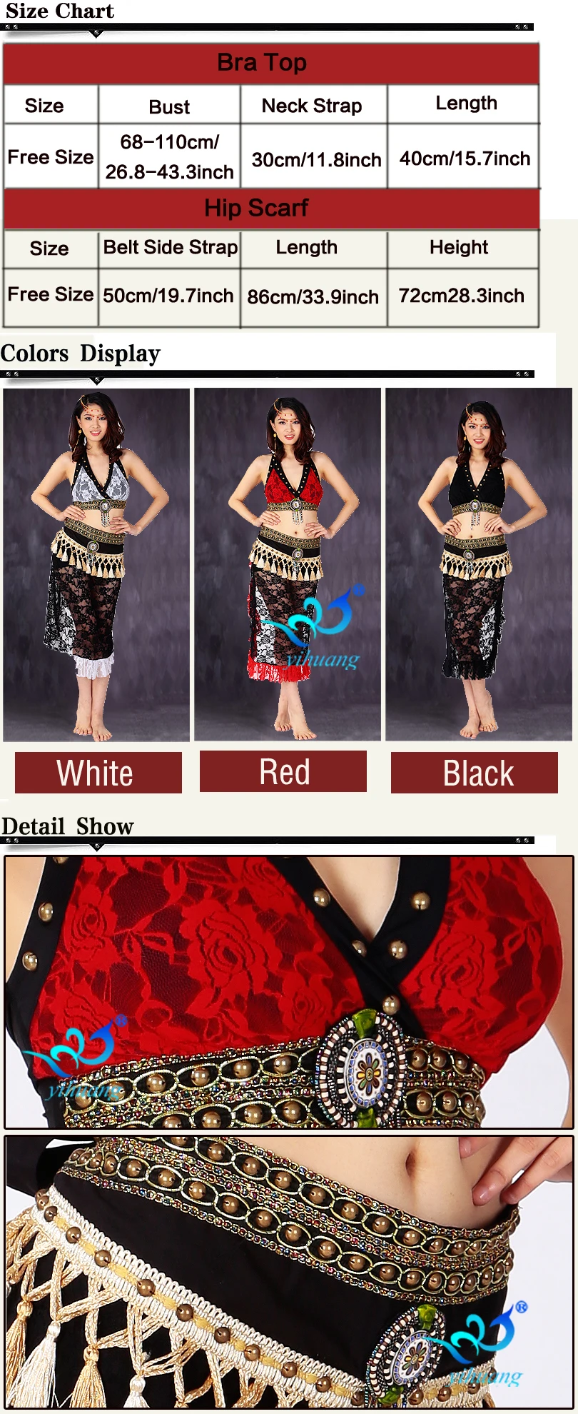 gypsy bollywood outfits bra & hip cachecol 2pcs