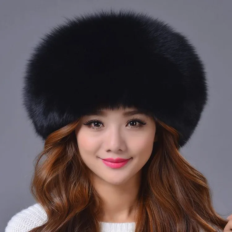 

Ms fox fur fur hat thickening in winter to keep warm earmuffs hat fur the snow cap