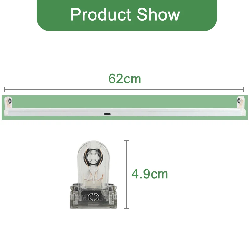 Kaguyahime флюоресцентная Скоба Складная арматура T8 светодиодный трубчатый разъем для 2 футов 60 см 600 мм лампа свет/Поддержка/база/держатель